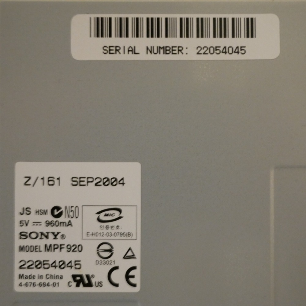 NOS Sony‎ MPF920 Internal Desktop 3.5 inch Floppy Disk Drive 1.44MB - Tested  17 - Picture 4 of 6